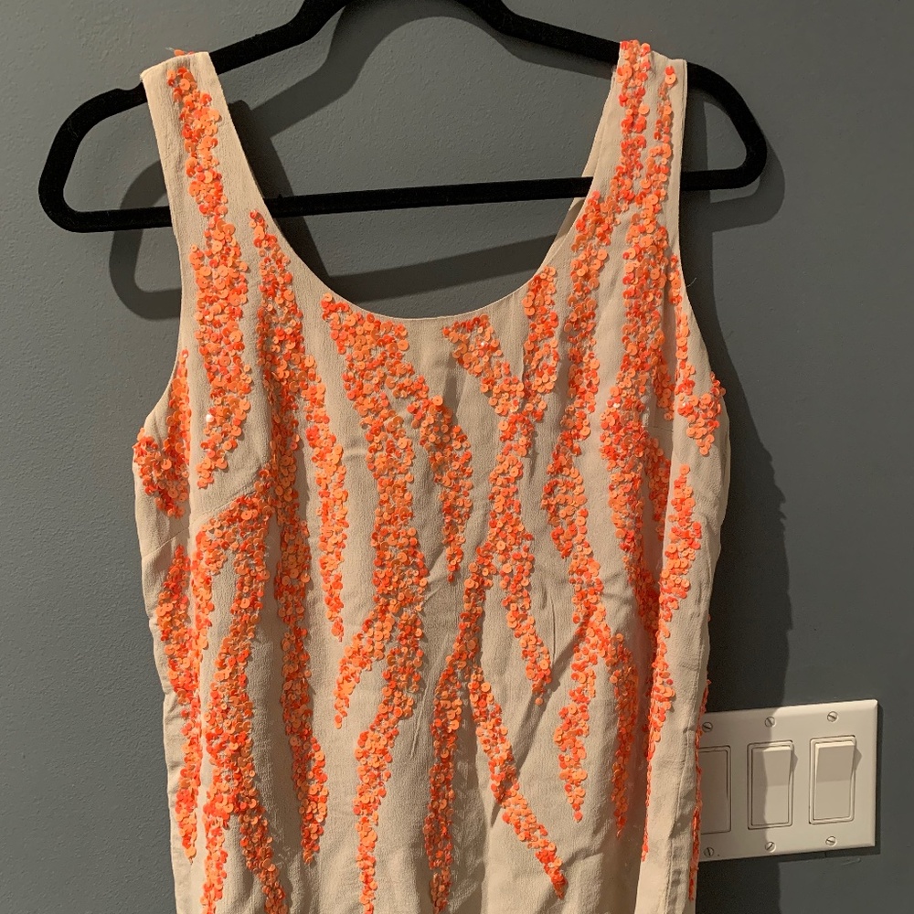 Mango I Coral Sequence Blouse